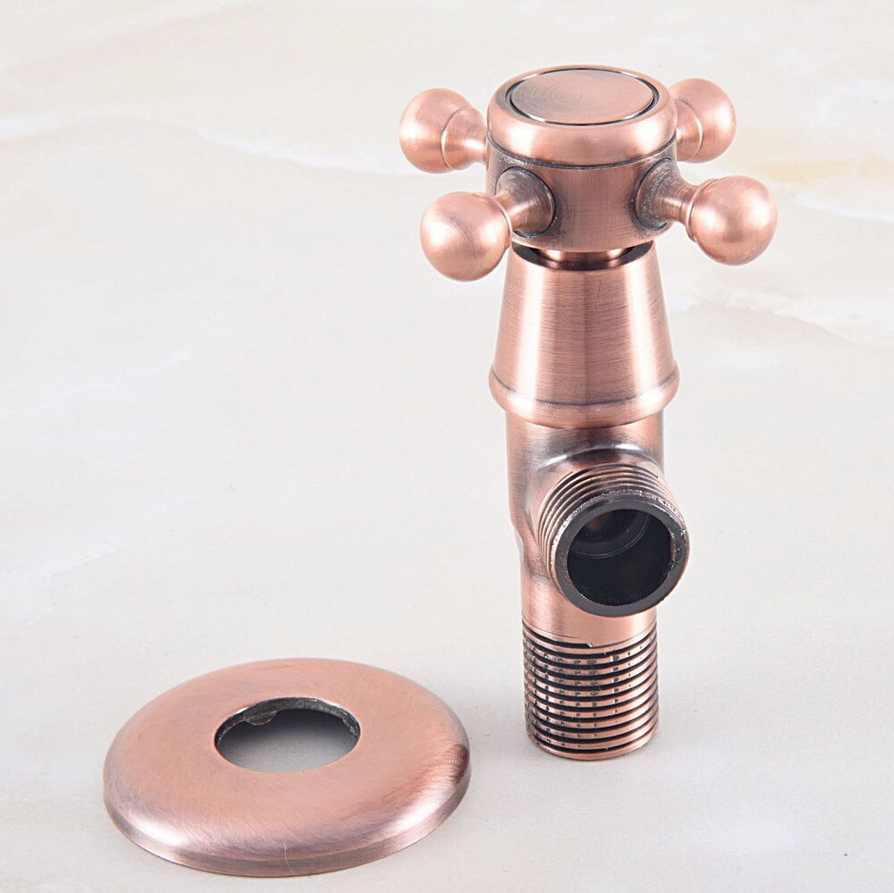 Gold Schwarz Antike Durcheinander Dreieck Ventil Wasser Kontrolle Ventil Schlecht Wasserhahn Wasser Ventil 1/2*1/2 Durcheinander Winkel ventile KD1439: Antiquität rot Kupfer