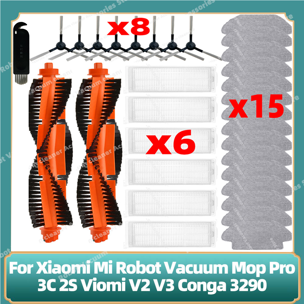 Compatibel voor Xiaomi Mi Robot Vacuüm Mop Pro 3C 2S Accessoires Reserve Hepa Filter Side Hoofdborstel Cover Mop houder Onderdelen