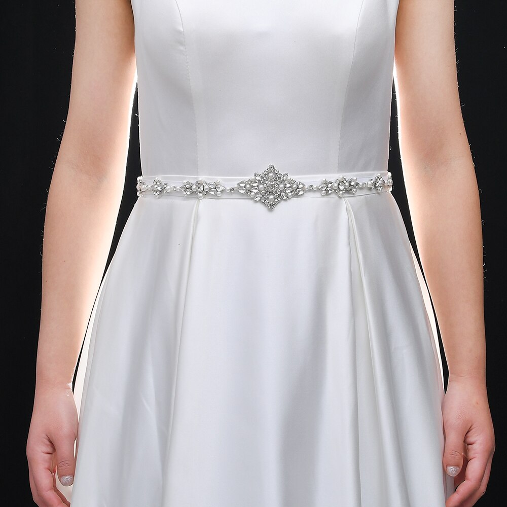 ZMS357 Wedding Luxury Diamond Belt for Dresses Female Crystal Rhinestone Applique Women's Belts Bride's Accessories