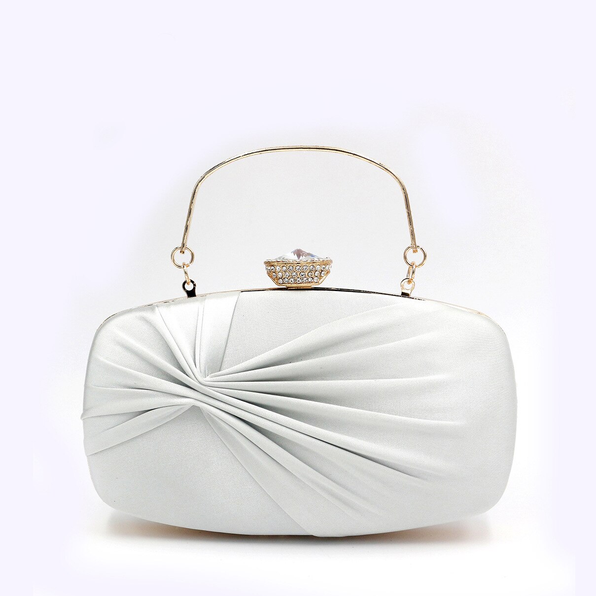 Women Bag Famous Brand Silk Clutch Bag Lovely Evening Purse Rhinestone Handbags Rectangle Party Banquet Wallets Bags: silver