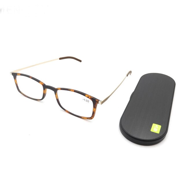 Dünne Anti-Blau Strahl Lesebrille Tragbare Platz Tr90 Brille Brillen Mit Telefon Magnetische fallen Brillen Rahmen Männer Frauen + 2: Schildkröte / +200