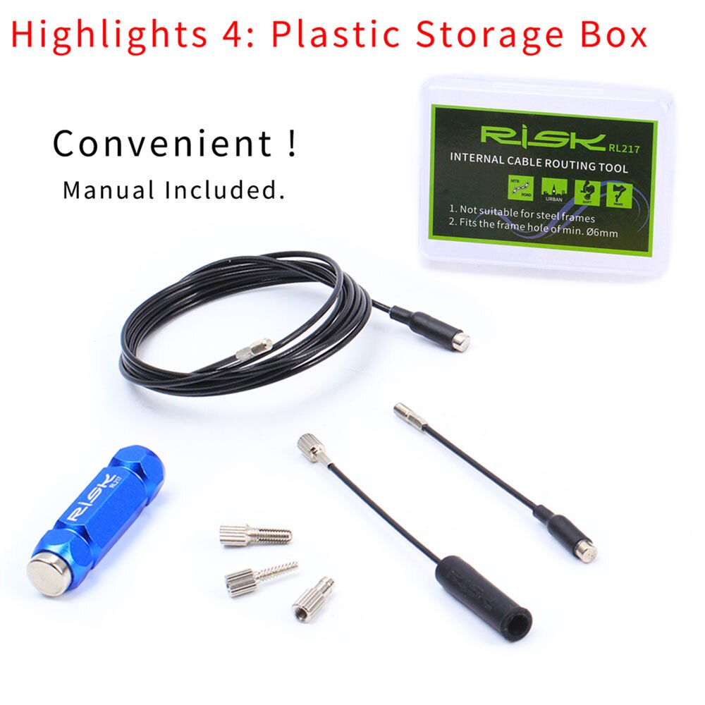 RISK Bicycle Internal Cable Routing Tool Kits For MTB Road Bike Carbon Frame Shift Hydraulic Wire Shifter Guide Install Tool set