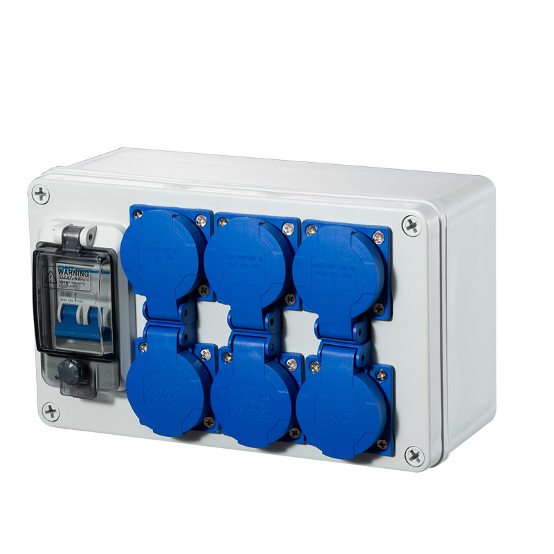 Household Outdoor Water-proof 220V 16A Multi-Function Socket Box Wall Mount Electric Car Charging Sockets Box with CHINT Breaker