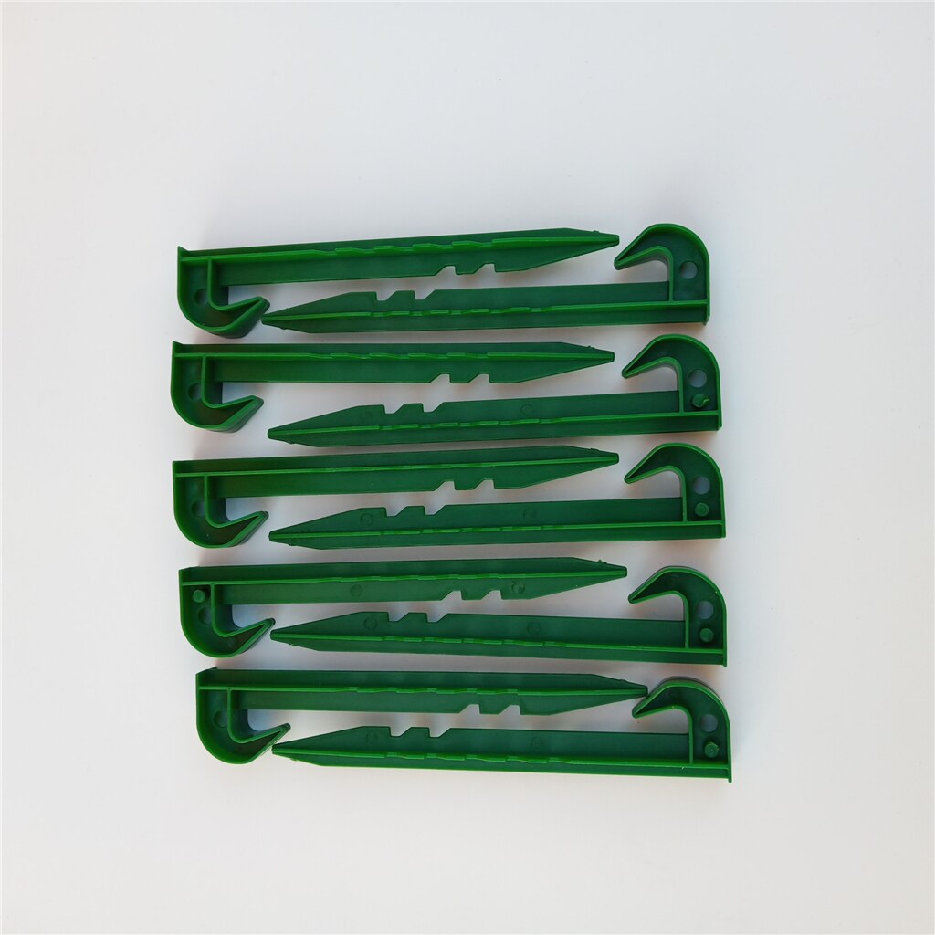 10-pack 14.6cm Garden Plastic Stakes Tent Pegs Anchors Sturdy Accessory
