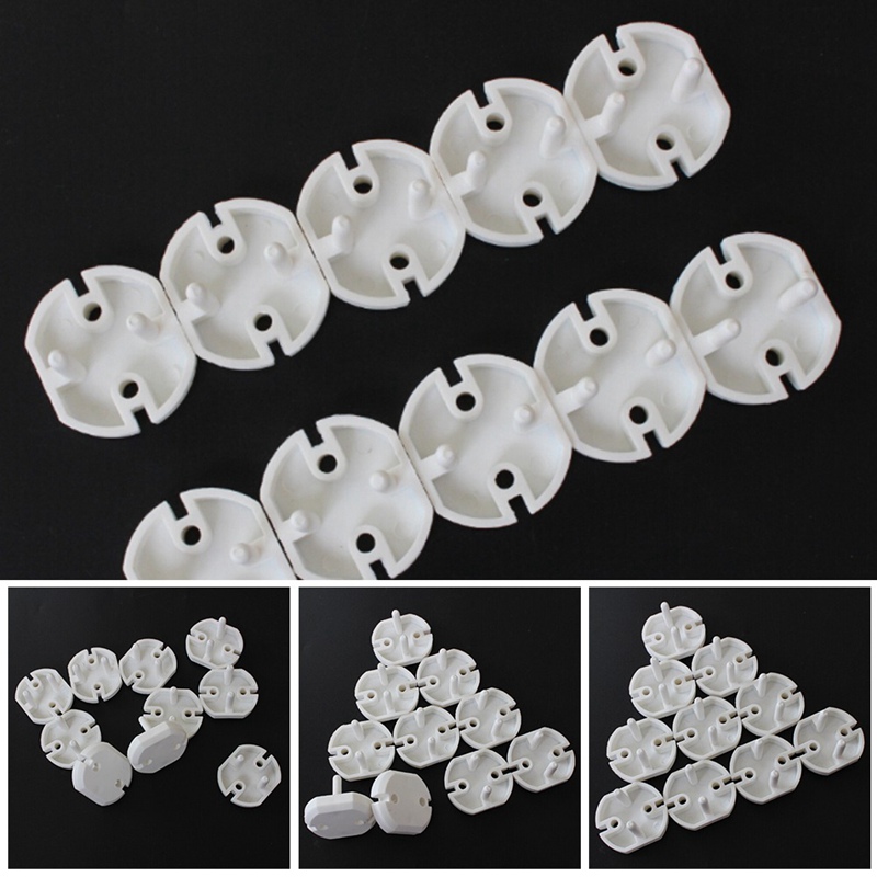 10Pcs 2 Gat Sockets Cover Stekkers Baby Elektrische Sockets Outlet Plug Kids Elektrische Veiligheid Protector Sockets Bescherming EU