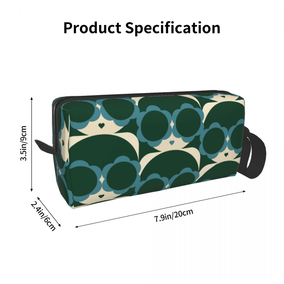 Custom Travel Green Girl Toiletry Bag Orla Kiely Makeup Cosmetic Organizer for Women Beauty Storage Bags Dopp Kit Case Box