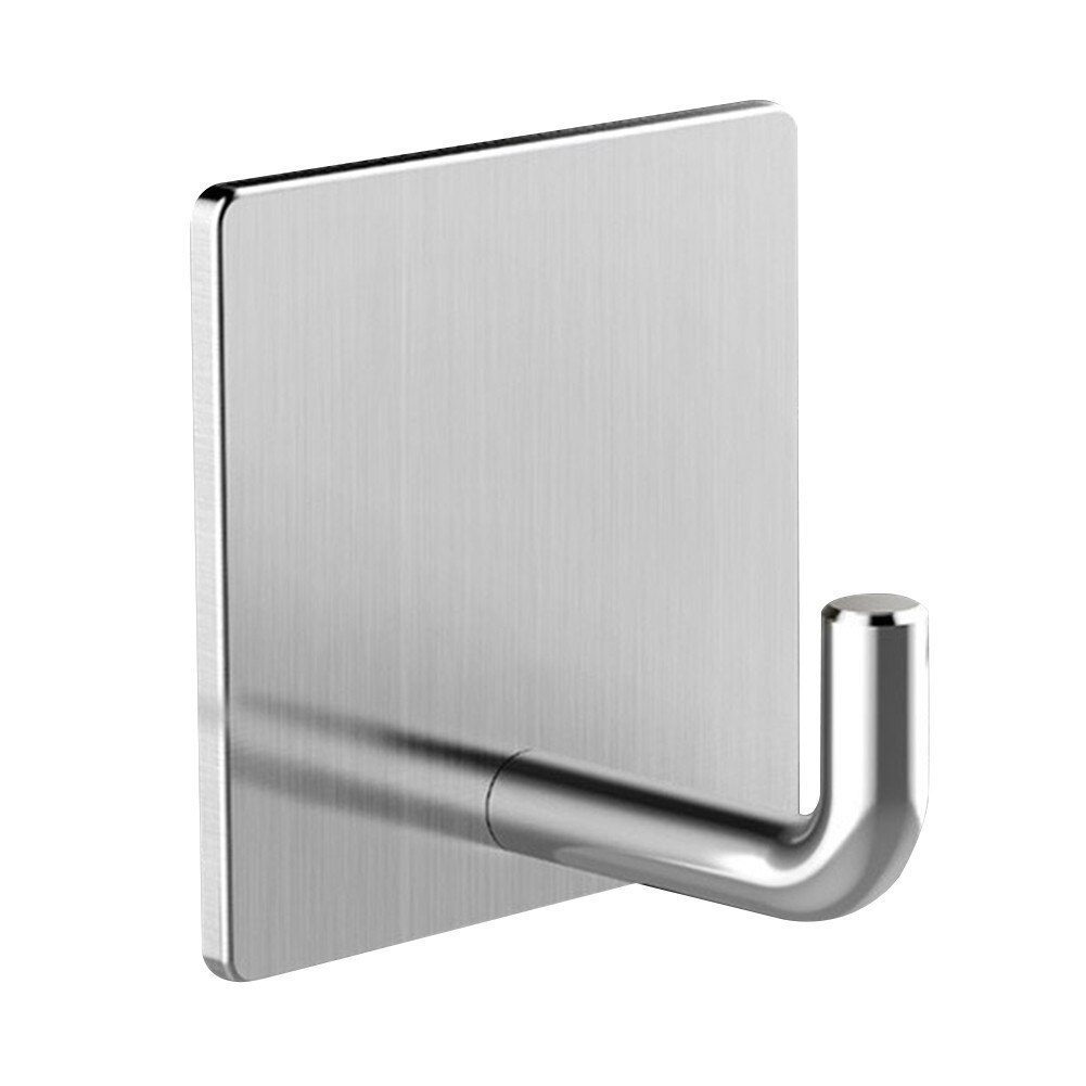 4 STKS Rvs Zelfklevende Badkamer Keuken Stok Op Muur Deur Handdoek Houder Haak Hanger Woonkamer Decor Tool: Default Title
