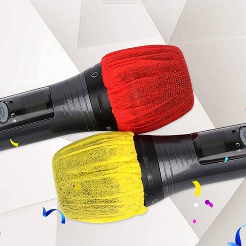 400 Pcs Disposable Microphone Cover, Non Woven Fabric Handheld Mic Windsn for Karaoke, Any Shared Environment
