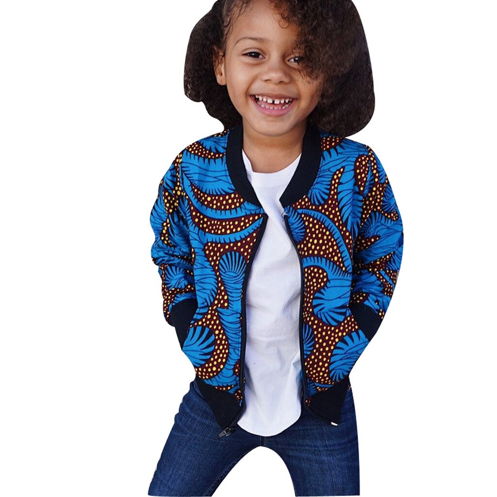 Dashiki African Children's Jacket Autumn Spring Windproof Boys Girls Jackets Coat Children Windbreakers Kids Autumn Outwear