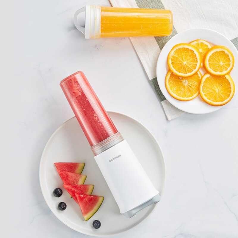 Xiaomi-licuadora portátil para cocina, procesador de alimentos y frutas, exprimidor de mano eléctrico, taza de fruta de 280ML, Mini mezclador blanco para viaje