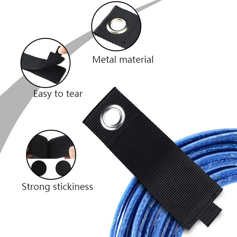 Self-adhesive Elastic buckle velcros Magic Nylon Elastic Band Hook Loop Cable Ties Velcroing Straps Sticky Fastener Tape