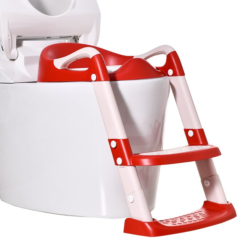 Toilet Ladder Folding Children&#39;s Potty Training Toilet Baby Seat Urinal Chair With Adjustable Step Stool Ladder Comfortable Safe