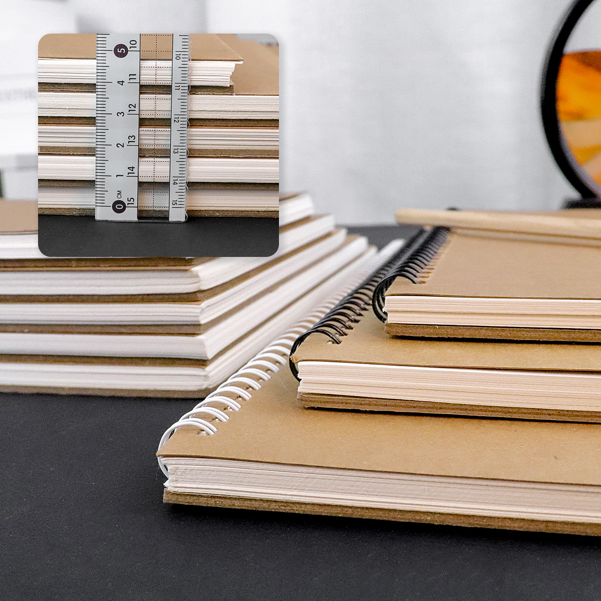 Cuaderno de bocetos , papel grueso, cuaderno en espiral de 160GSM, suministros escolares de arte, Bloc de notas de dibujo con lápiz
