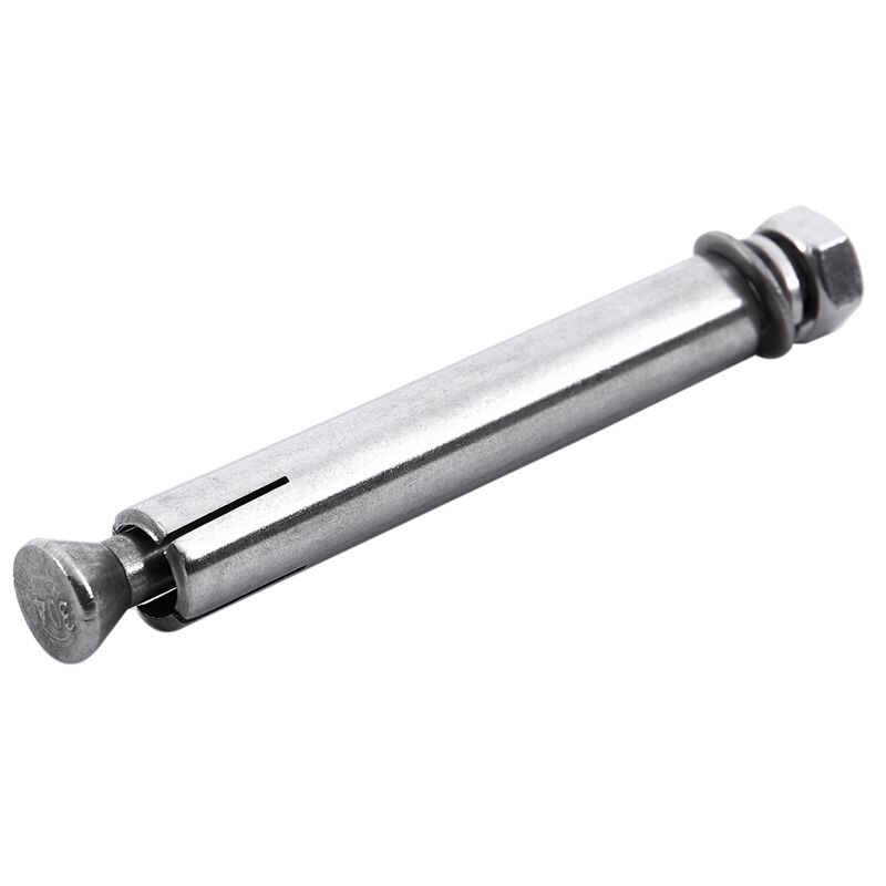 2 st rostfritt stål rå stil sköld ankare ögla bultar  m6 x 82mm, silver