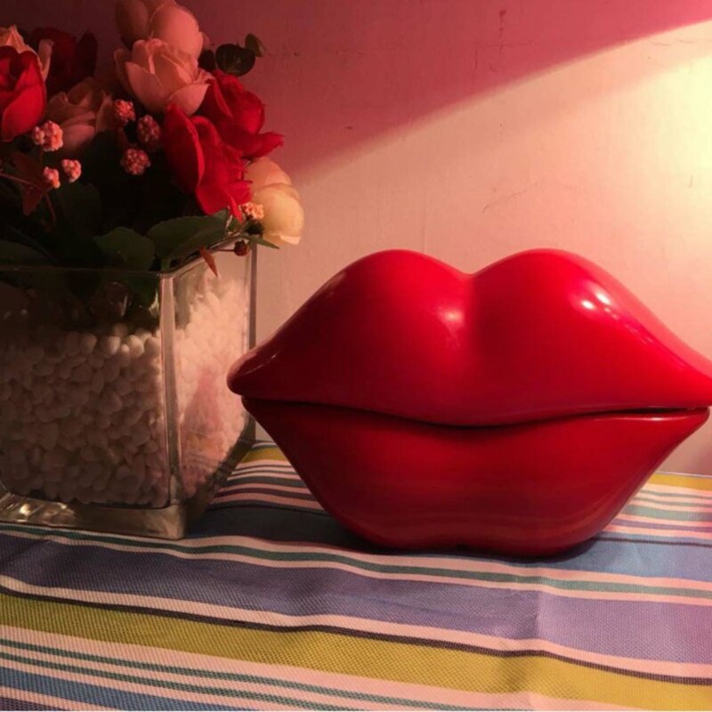066A Creatieve Snoer Lippen Telefoons Land Line Rose Roze Rood Huistelefoons Sexy Mond Vorm Bedrade Telefoon