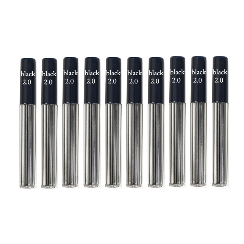 Lápiz mecánico retráctil de Metal/plástico, bolígrafo de 2mm de recambio 2B para la escuela de dibujo de bocetos, color negro, 2,0: Chocolate