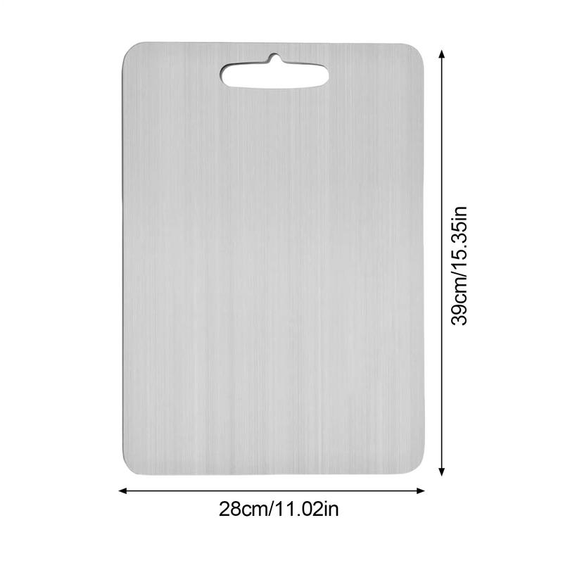 Tabla de cortar de titanio, tapetes grandes de corte de Metal de doble cara, tabla para hornear de fácil agarre para encimera, herramienta de cocina para carne y frutas