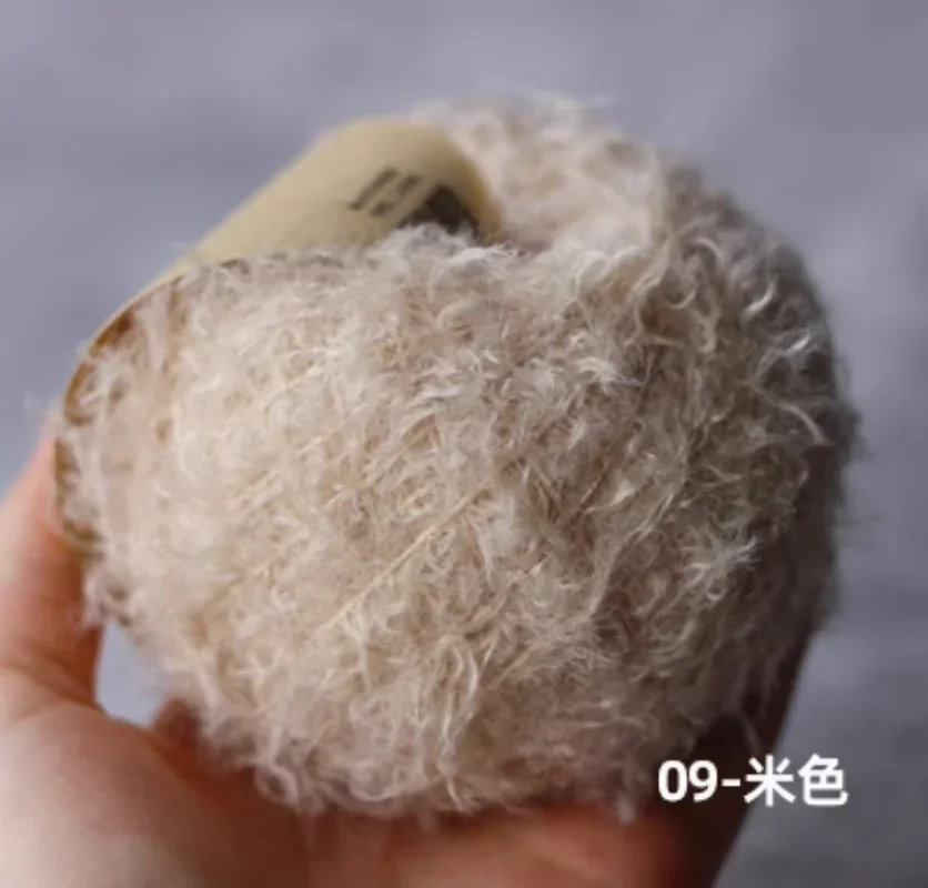 Superweicher, vorgestellter Häkelwollfaden, Nachahmung von Teddy, lockiges Garn, DIY-Nadel, Babykleidung, Puppe, Ebene, Bär, Kaninchen, Material, Tasche
