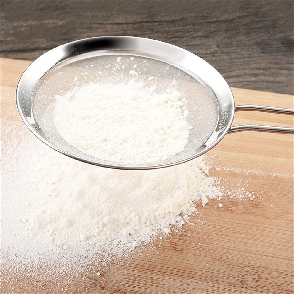 Tamiz de acero inoxidable para cocina, cedazo de malla fina para aceite, colador de harina, cuchara de sopa de ramen asiática
