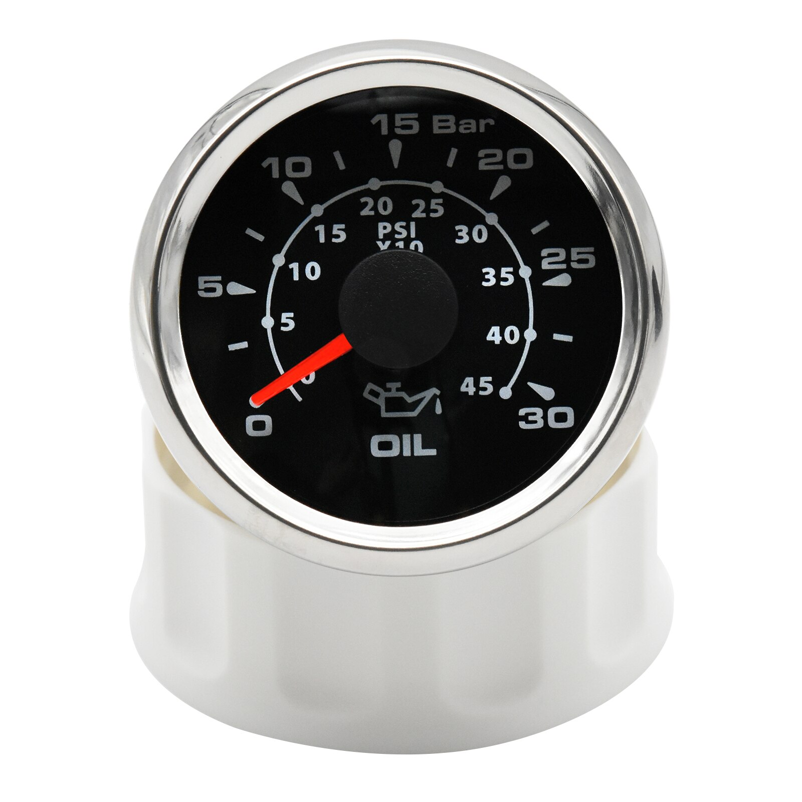 52mm 2&#39;&#39; Marine Boat Oil Pressure Gauge 0-5Bar 10Bar 30Bar Indicator Universal 12V/24V Car Pressure Meter with 7 Color Backlight