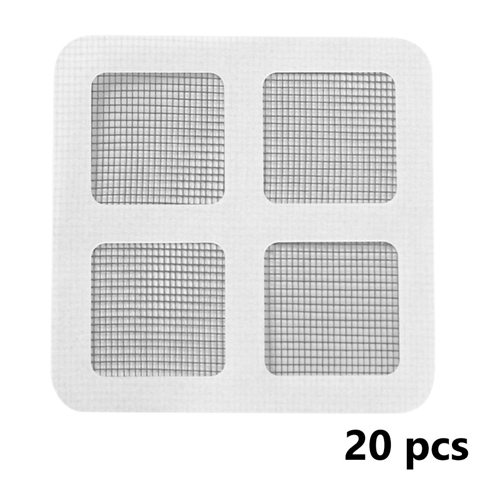 Screen Door Repair Mesh Patches Window Door Waterproof Patch Self-adhesive Super Fix Anti-Insect Door Mosquito Net Mesh: A 20Pcs