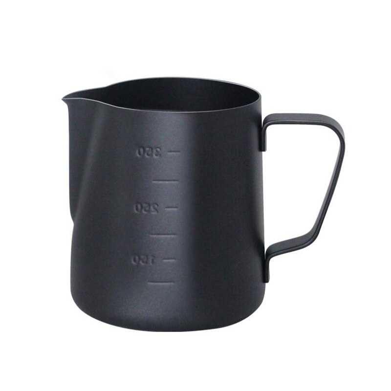 350Ml Stainless Steel Milk Frothing Jug Latte Espresso Black Coating Non-Stick Pitcher Easy Cleaning Cup Container: Default Title