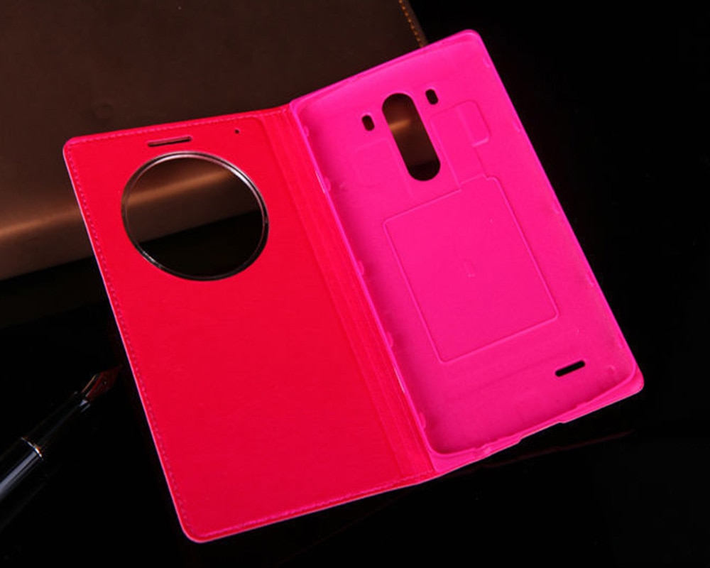 Smart view flip cover leren telefoonhoesje voor lg  g3 g 3 d850 d851 d852 d855 lgg 3 5.5 '' schokbestendige hoesjes snel antwoord slaap waken