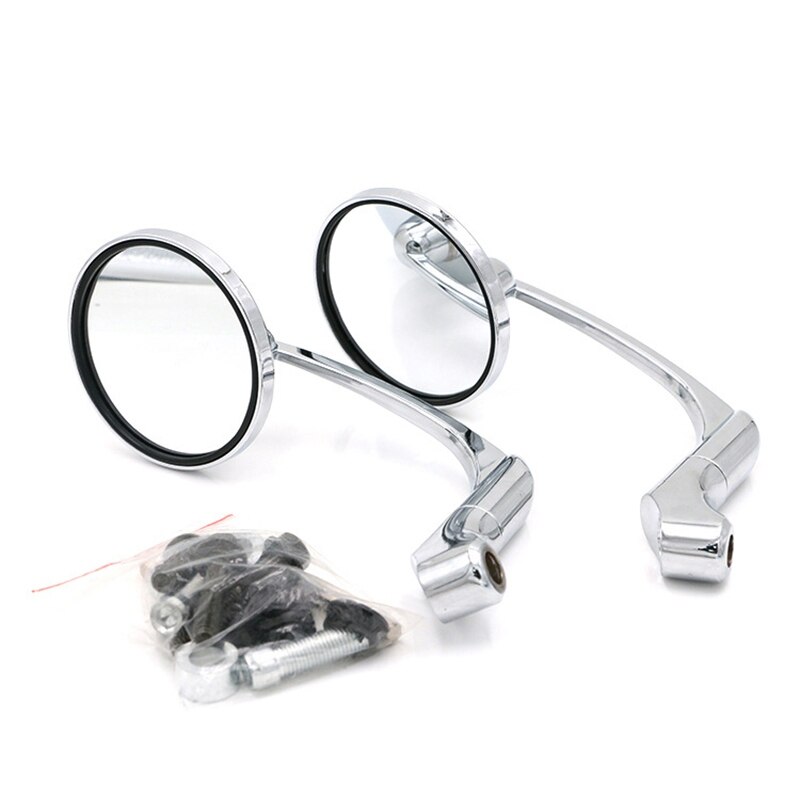 Rétroviseur latéral moto avec vis 8/10Mm universel rond rétro modifié moto café Racer rétroviseurs