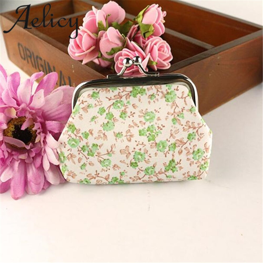 Aelicy taschen für frauen Heißer Dame Retro Vintage Blume Kleine Brieftasche Haspe Geldbörse Kupplung Tasche Kühlen Mappe
