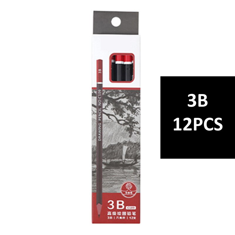 12 PCS/Pack Drawing Set Pencil Stationery Store Office School Art Supplies Painting Sets For Artist`s Tools: 3B