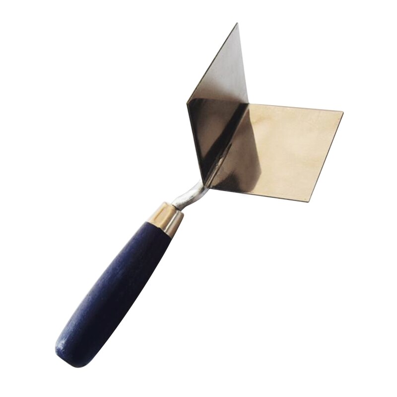 Drywall Corner Tool Anti-rust Stainless Steel Inner and Outer Corner Eraser Trowel w/ Ergonomic Grip for 90° Right Angle