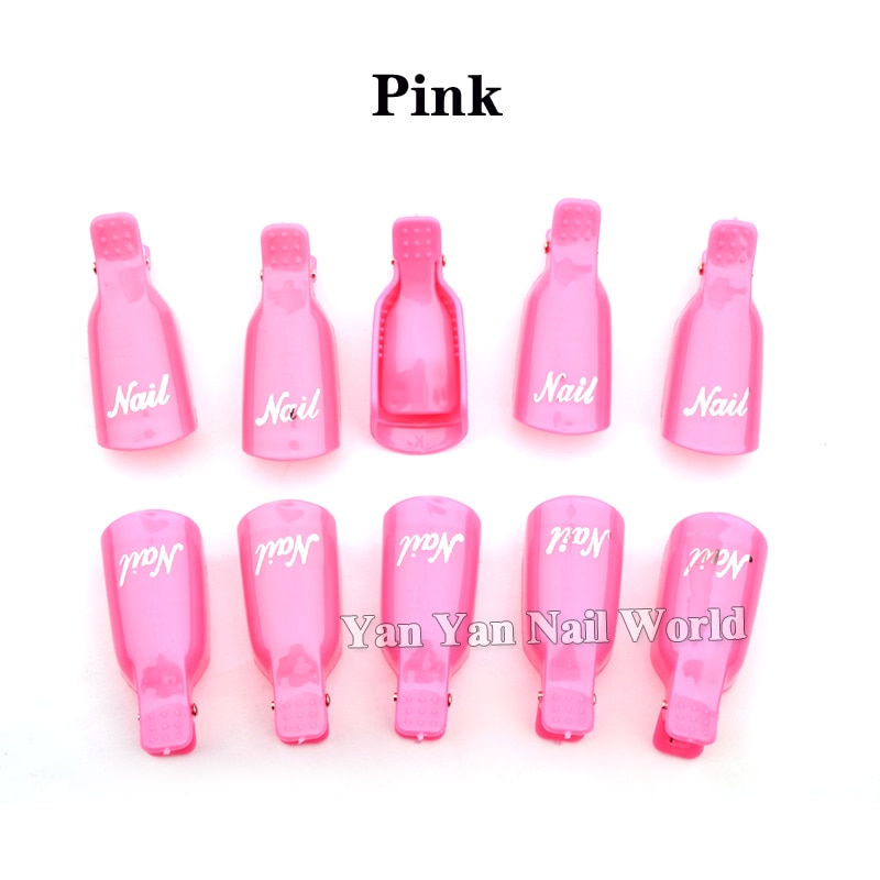 10 Stks/pak Professionele Herbruikbare Nail Art Losweken Cap Clip Uv Gel Polish Remover Wrap Accessoires Diy Manicure Care gereedschap