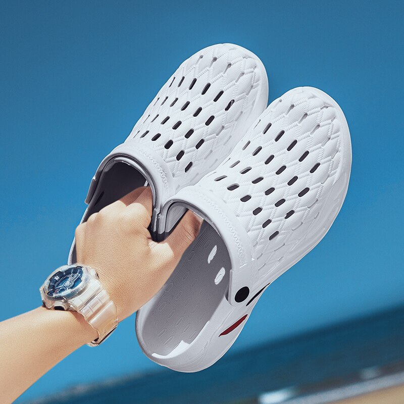 Zapatos clásicos de zuecos para jardín, zapatillas de playa de verano de secado rápido para hombre, sandalias transpirables para exteriores, zapatos con plataforma para jardinería