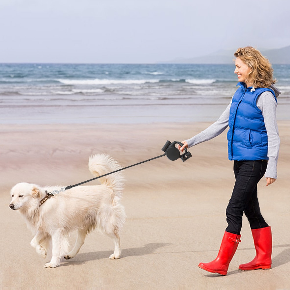 Versenkbare Hund Leine 4,5 M mit LED Taschenlampe Und Müll Tasche dauerhaft Nylon Hund leinen Für Kleine Mittelgroße Hunde