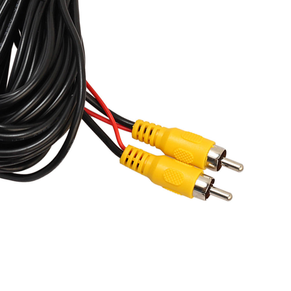 5/1PCS RCA Car Audio Cable Weatherproof RCA Male To Male Camera View Rear Video Cable with Detection Wire Auto Accessories
