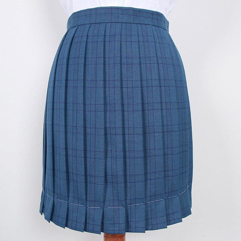 Blue Ling Frames Korean Style Student Skirt Harajuku Skirt Solid Plaid A-line Mini School Uniform Women: S