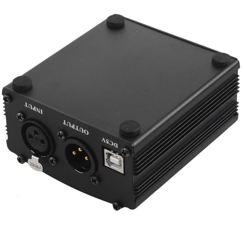 48V USB Phantom Power Supply USB Cable Microphone Cable For Mini Microphone Condenser Recording Equipment-black: Default Title