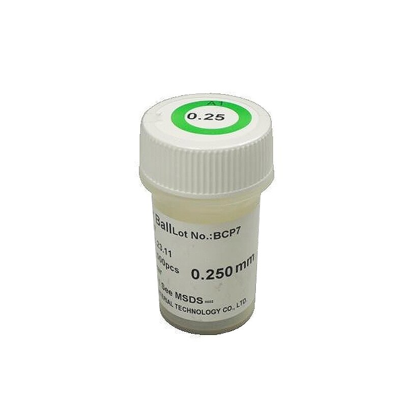Billes à souder en étain 250K, , particules 0.2, 0.3, 0.4, 0.45, 0.5, 0.6, 0.76mm, pour soudage BGA, rénovation, reballage: 0.25mm