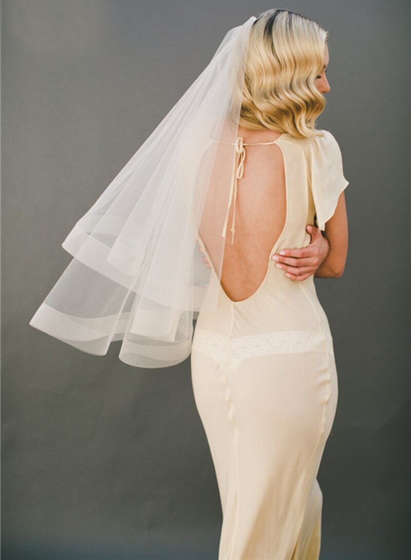 Veu de Noiva mariée valse voile 150 CM 200 CM 300 CM une couche Tulle Long Mariage voile Mariage mariée femmes pas cher accessoires de Mariage
