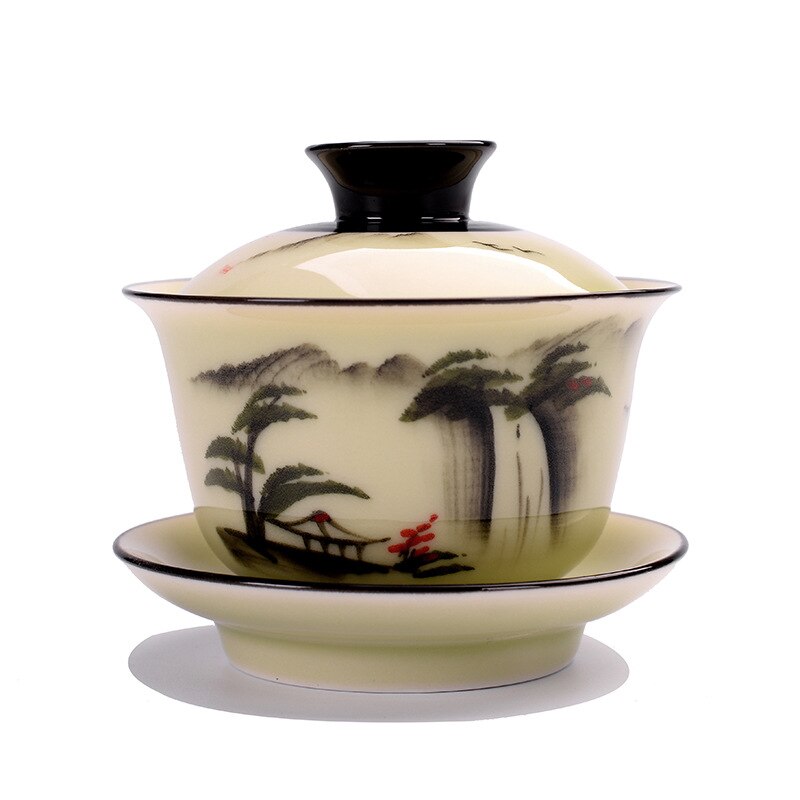 150ml chinese landscape painting Gaiwan Tea Set Ceramic Teaware Sets Tea Set Teapot Teaset Tea Cups Of Tea Ceremony