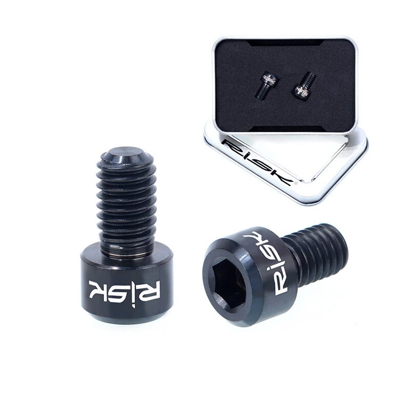 RISIKO 2 stücke M6x10mm Fahrrad Bremse Draht Befestigung Schrauben Titan Fahrrad Inneren Kabel Drücken Schraube MTB Rennrad Brems Linie bolzen Schrauben