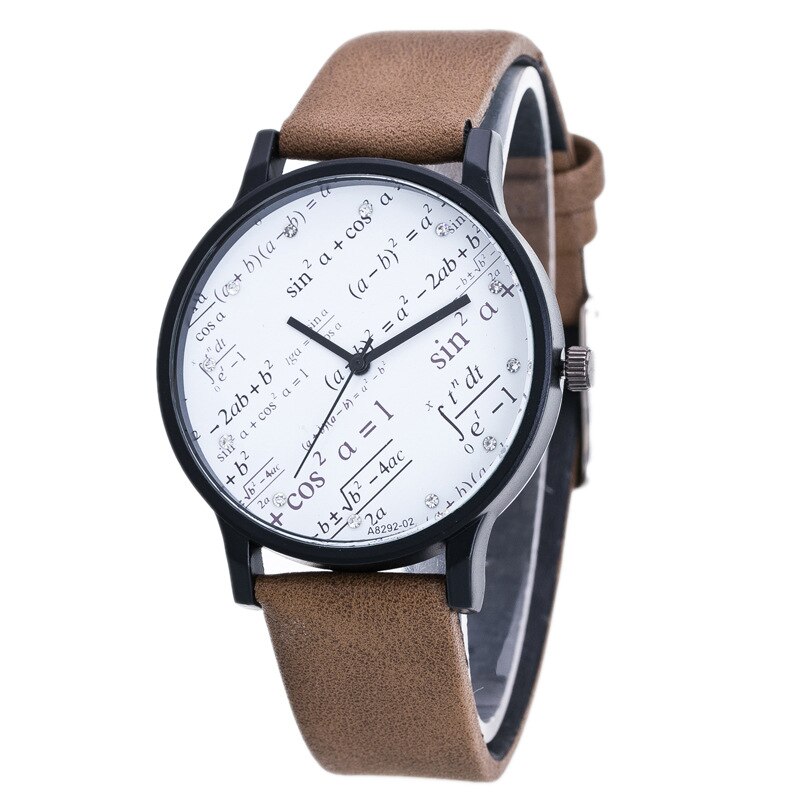 Wiskundige Mannen Horloge Geometry Elementen Student Horloge Trends Koppels Horloges Mode Persoonlijkheid Koppels Horloges