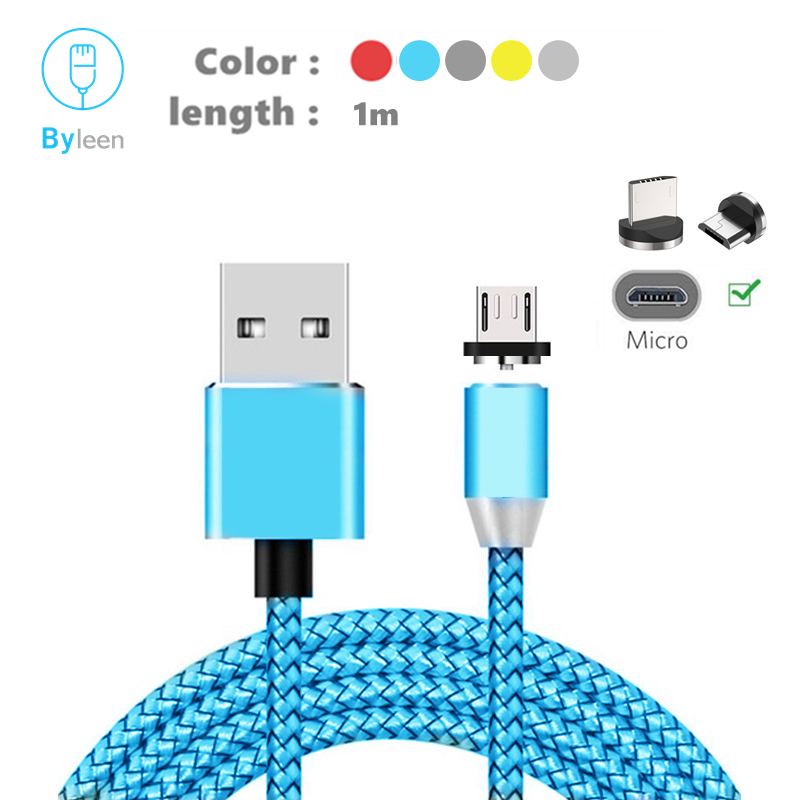 5Pin Magnetische Ladegerät Micro USB Kabel Für Samsung Galaxy Tab J1 J2 J3 J5 J7 , a3 A5 A7 A8 A9 S7 rand S7 Redmi 4 5: Blue with Plug