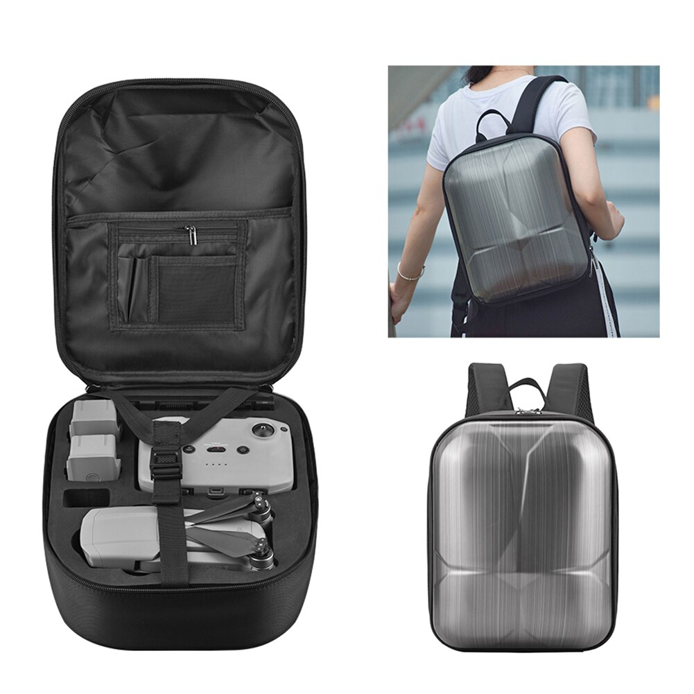 Dji mavic air 2 bag hardshell vandafvisende abs opbevaring rygsæk taske bærbar med dobbelt lynlås til dji mavic air 2 tilbehør
