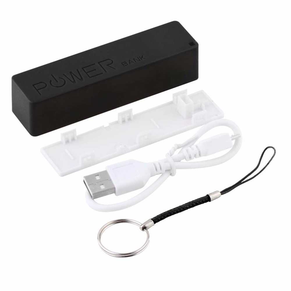 1Pcs Power Charger Bank Sleutelhanger USB 18650 Flat Top Batterij Oplader voor iPhone voor Samsung Mobiele Telefoon Pad