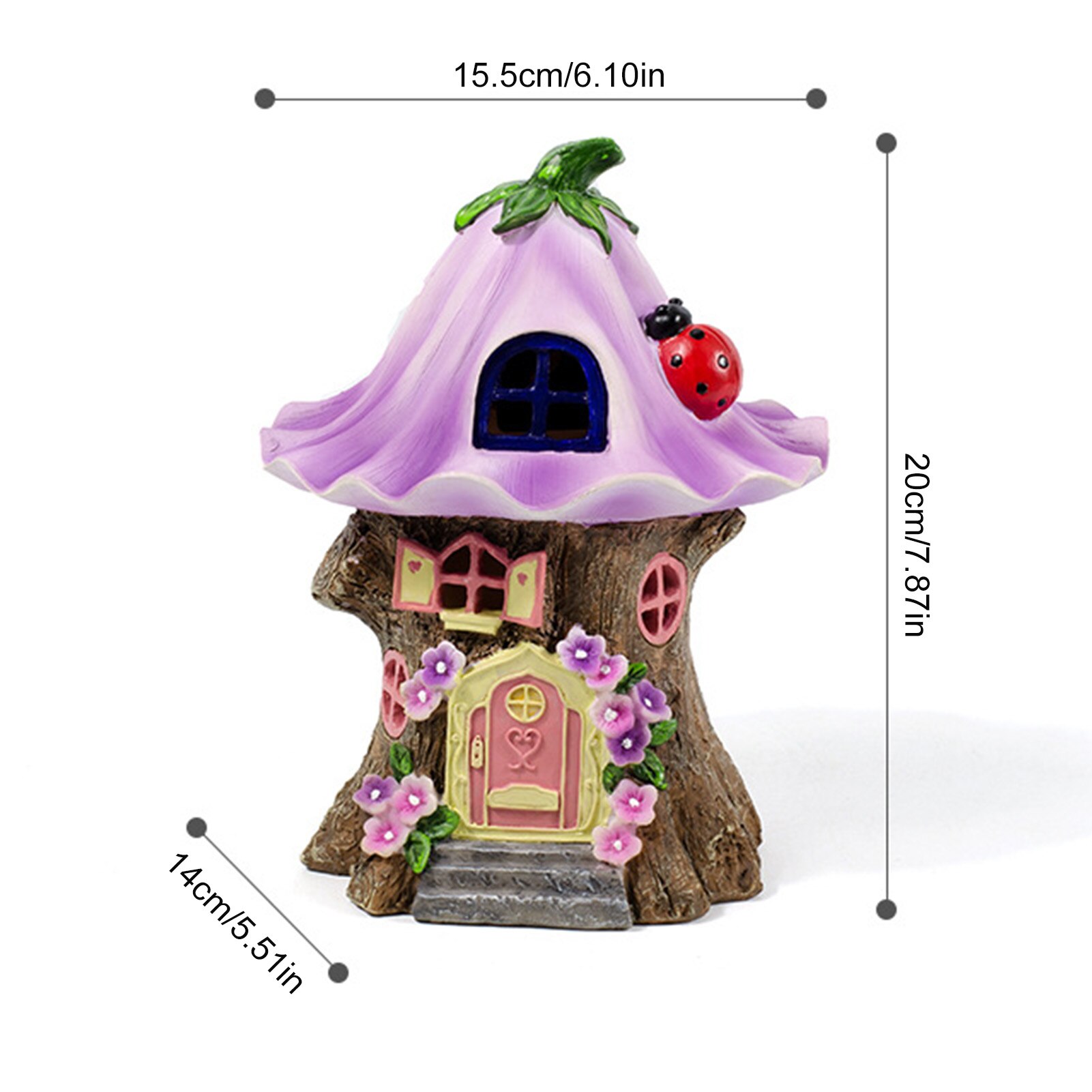 Nette Kobold Haus Dekor LED Solar- Licht Ich bin Freien Balkon Garten Deko Fee Haus Harz Handwerk Ornamente Kinderzimmer Deko