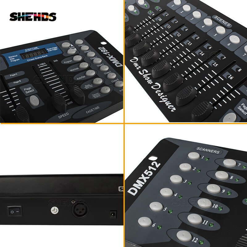 Dmx 512 scene lys dmx controller konsol dmx 192 controller til scenefest dj light dmx konsol disco controller udstyr