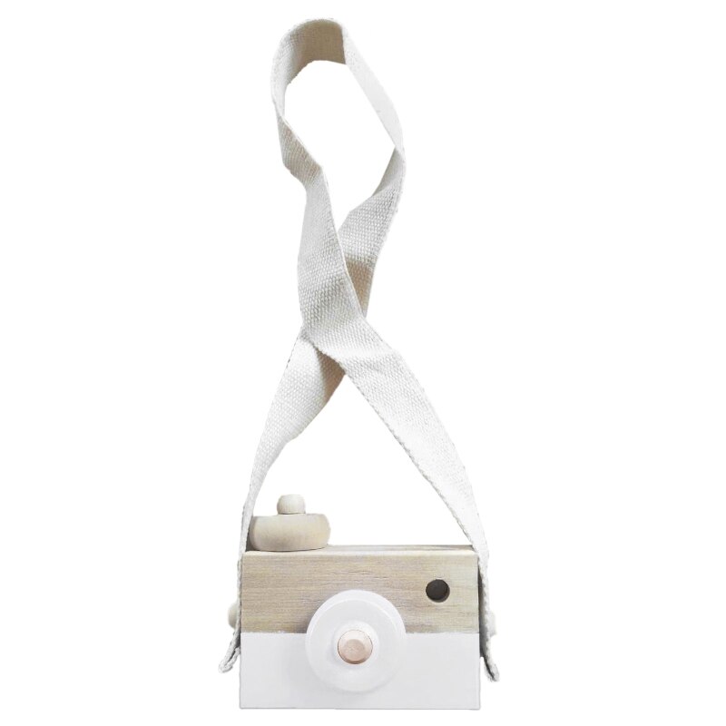 Opknoping Houten Mini Camera Kinderkamer Decoratie Speelgoed Muur Opknoping Ornament: WHITE