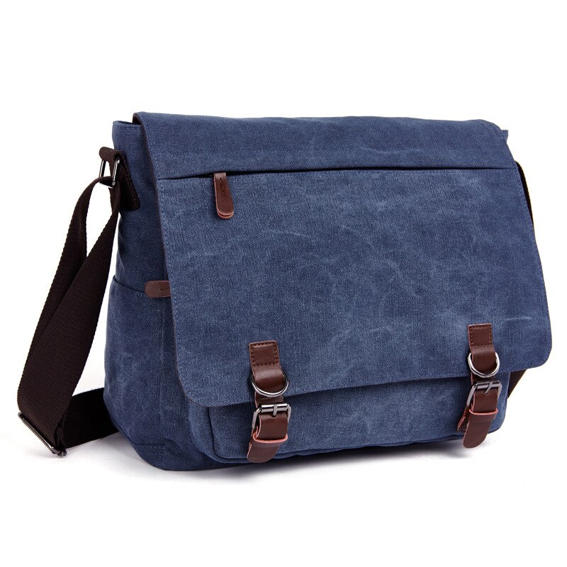 Mannen messenger bags bolsa masculina reisschoudertassen draagbare ordenadores canvas aktetas chapeu masculino: Blauw