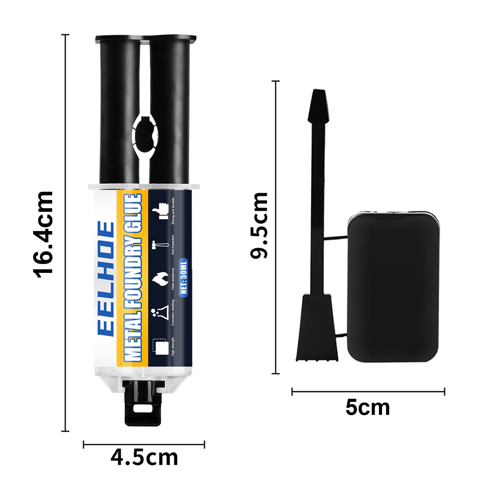 68gA+B high temperature resistant metal repair super glue for car radiator water tank special water leakage plugging solder glue: Default Title